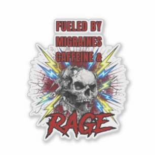 Fuelled by Migraines Pure Liquid Rage Skull