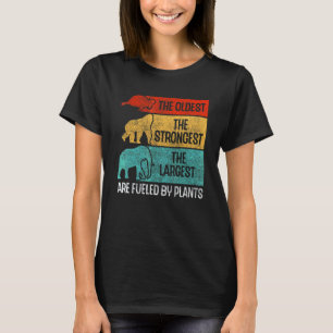 Fuelled By Plants Turtle Gorilla Elephant Vegan Ve T-Shirt