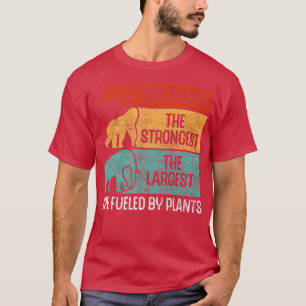 Fuelled By Plants Turtle Gorilla Elephant Vegan Ve T-Shirt