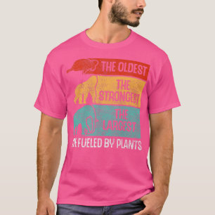 Fuelled By Plants Turtle Gorilla Elephant Vegan Ve T-Shirt