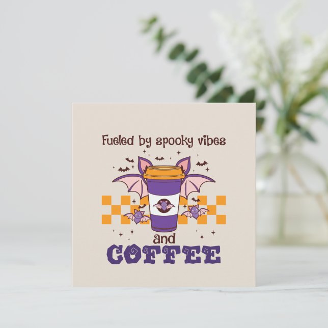 Fuelled By Spooky Vibes and Coffee – Halloween Bat (Standing Front)