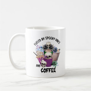 Fuelled by Spooky Vibes Coffee Cute Funny Hallowee Mug