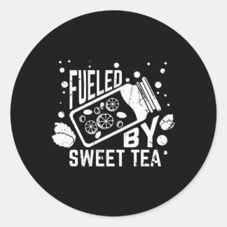 Fuelled By Sweet Tea I Southern Sc Classic Round Sticker