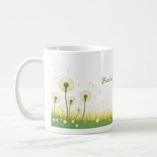 Fuelled by [Your Words] – Editable Quote Coffee Mu Coffee Mug (Left)