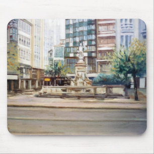 Fuente de Neptuno (A Coruña)/Neptune fountain Mouse Mat
