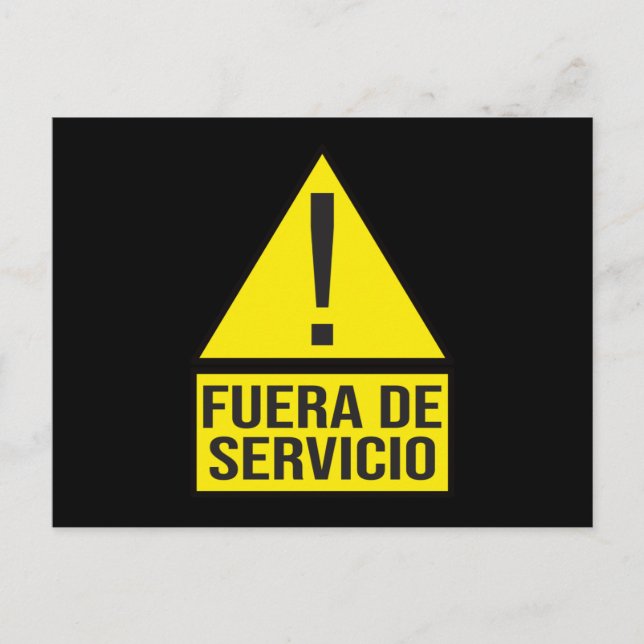 Fuera de Servicio Postcard (Front)