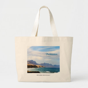 Fuerteventura Ocean Coast Travel Art Large Tote Bag