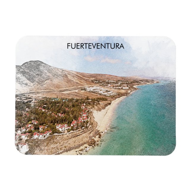 Fuerteventura Spain Canary Islands Vintage Travel Magnet (Horizontal)