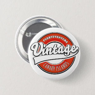 Fuerteventura spain vintage style logo 6 cm round badge