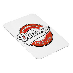 Fuerteventura spain vintage style logo magnet