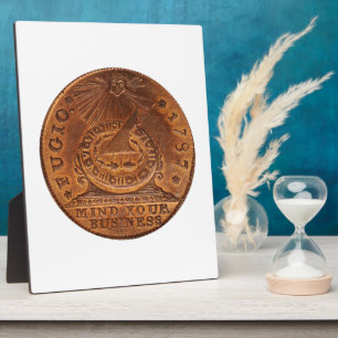 Fugio Cent Mind Your Business Copper Penny Plaque