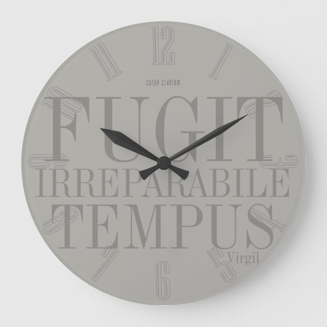 Fugit Irreparabile Tempus Large Clock (Front)