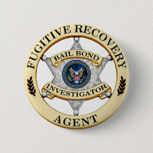 Fugitive Recovery Agent 6 Cm Round Badge