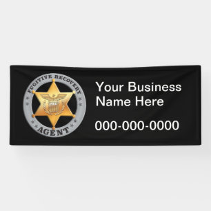FUGITIVE RECOVERY AGENT BADGE BANNER