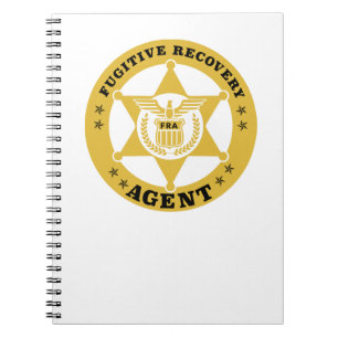FUGITIVE RECOVERY AGENT BADGE NOTEBOOK