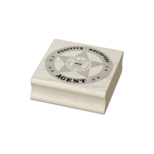 FUGITIVE RECOVERY AGENT BADGE  RUBBER STAMP