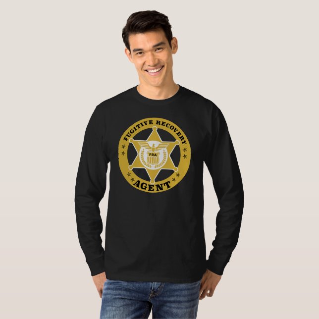 FUGITIVE RECOVERY AGENT Cotton Long Sleve T-Shirt (Front Full)