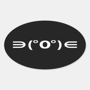 Fugu Kaomoji Japanese Emoticon Oval Sticker