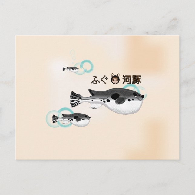 Fugu Puffer Fish Postcard (Front)