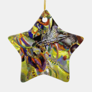 Fugue Abstract Painting by Kandinsky Ceramic Tree Decoration