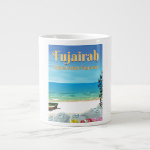 Fujairah United Arab Emirates beach poster Large Coffee Mug
