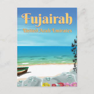 Fujairah United Arab Emirates beach poster Postcard