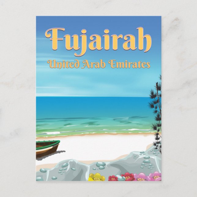 Fujairah United Arab Emirates beach poster Postcard (Front)
