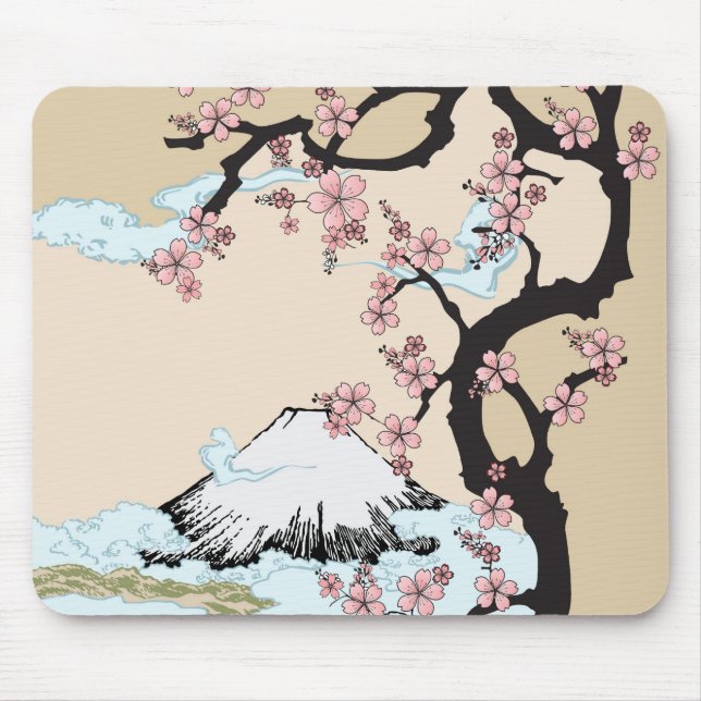 Fuji and Sakura Mouse Mat (Front)