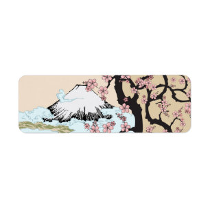 Fuji and Sakura: Return Address Label