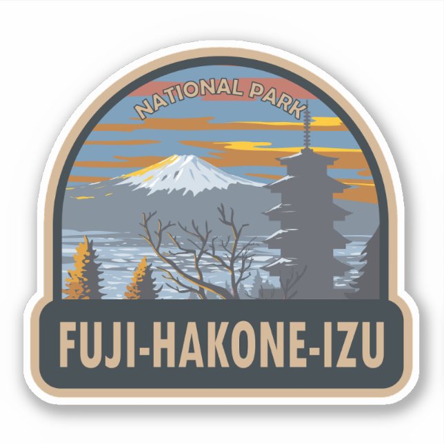 Fuji-Hakone-Izu National Park Japan Art Vintage (Front)