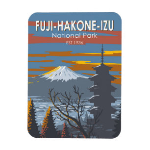 Fuji-Hakone-Izu National Park Japan Art Vintage Magnet
