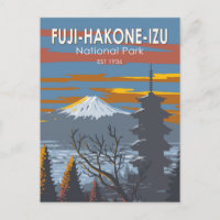 Fuji-Hakone-Izu National Park Japan Art Vintage