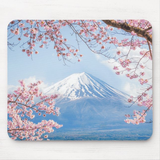 Fuji Mountain | Kawaguchiko Lake | Spring In Japan Mouse Mat (Front)