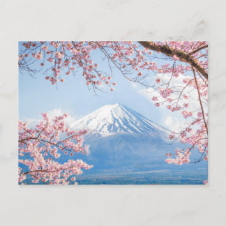 Fuji Mountain | Kawaguchiko Lake | Spring In Japan Postcard