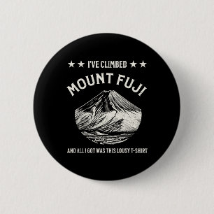 Fuji Mountain Peak, Climbing, Hiking 6 Cm Round Badge