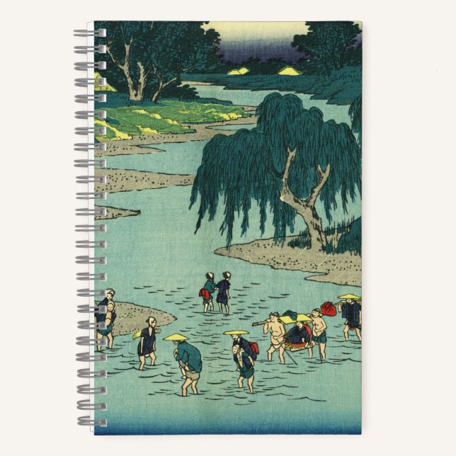 Fujieda, Japan: Vintage Japanese Woodblock Notebook (Front)