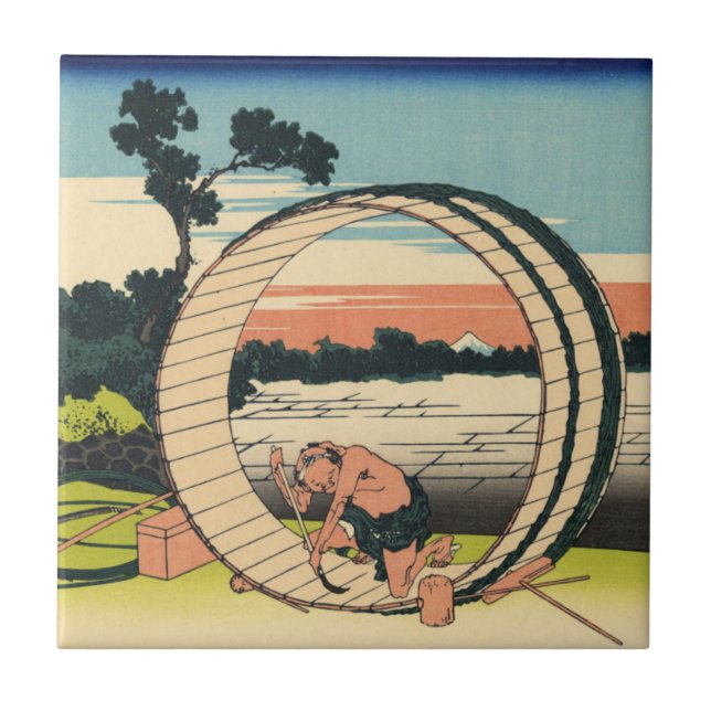 Fujimi Fuji View Field in the Owari Province Tile (Front)