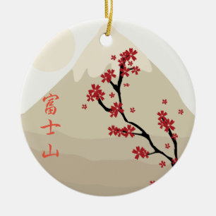 Fujisan: Mount Fuji Ceramic Tree Decoration