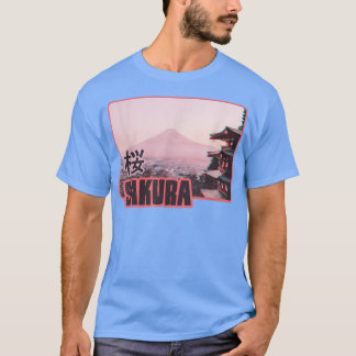 Fujiyama Sakura Cherry Blossom Art for Japanese Cu T-Shirt
