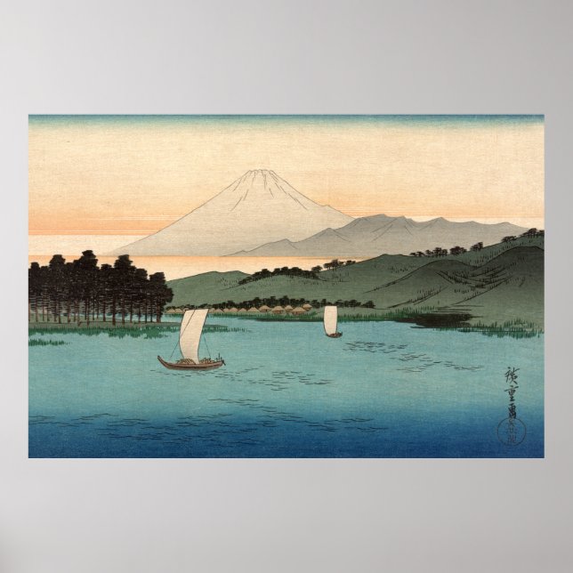 Fukeiga 4 - Ukiyo-e Vintage Japanese Poster (Front)