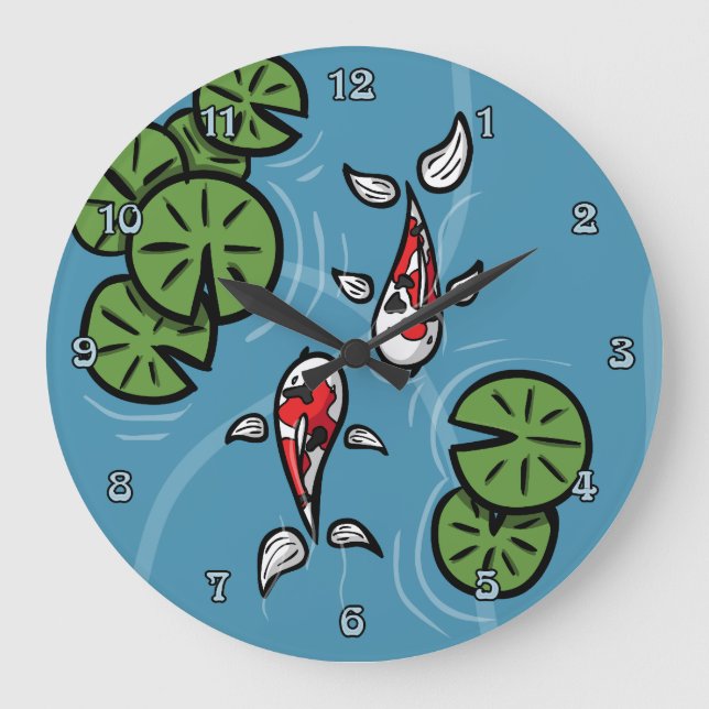Fuku and Heiwa the Koi Clock (Front)