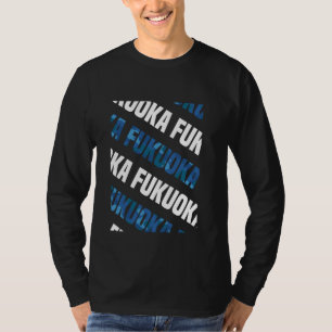 Fukuoka Camo Pattern Blue Camouflage T-Shirt
