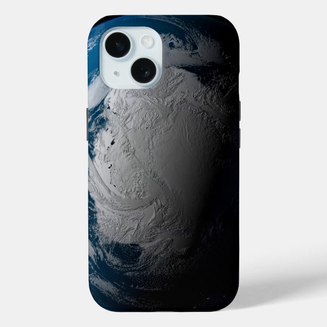 Ful Earth Showing Simulated Clouds Over Antarctica Case-Mate iPhone Case (Back)