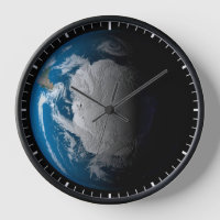 Ful Earth Showing Simulated Clouds Over Antarctica