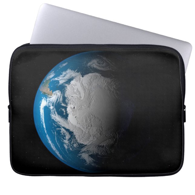 Ful Earth Showing Simulated Clouds Over Antarctica Laptop Sleeve (Front)
