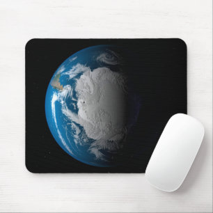 Ful Earth Showing Simulated Clouds Over Antarctica Mouse Mat