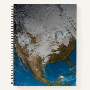 Ful Earth With Simulated Clouds Over North America Notebook