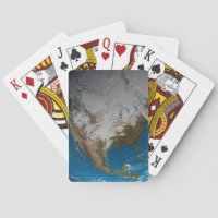 Ful Earth With Simulated Clouds Over North America