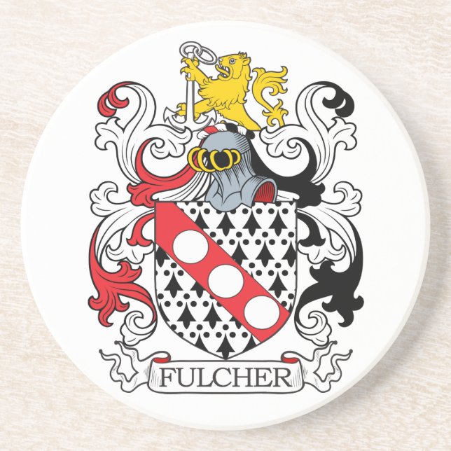 Fulcher Family Crest Coaster (Front)