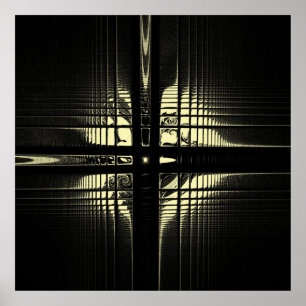 Fulcrum, Cross in Grunge Style Poster